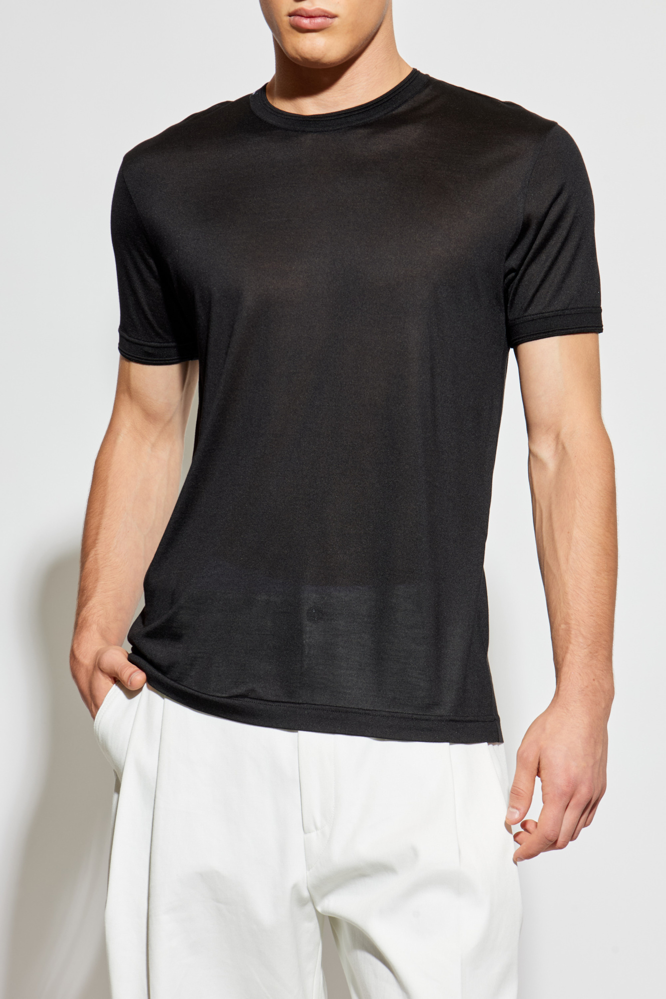 Black Silk t-shirt Dolce & Gabbana - Vitkac Italy